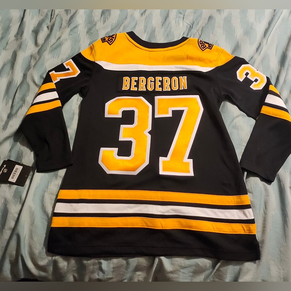 NWT Boston Bruins Patrice Bergeron Fanatics Breakaway‎ Black Jersey Women’s M